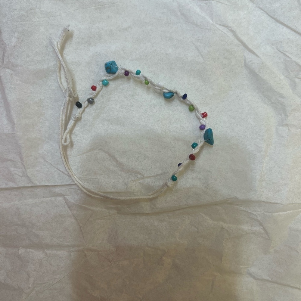 ***Never Worn*** ANKLET with pieces‎ of Turquoise